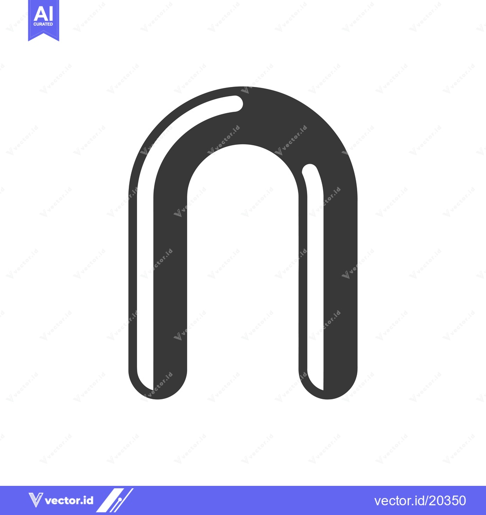 Premium Vector dari A Stylized Black and White Illustration of the Letter "N"