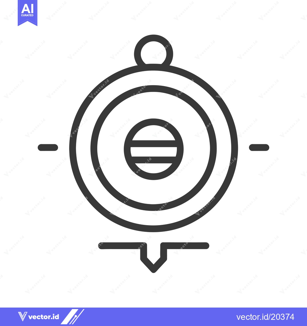 Premium Vector dari A stylized compass with a circle and a pointer