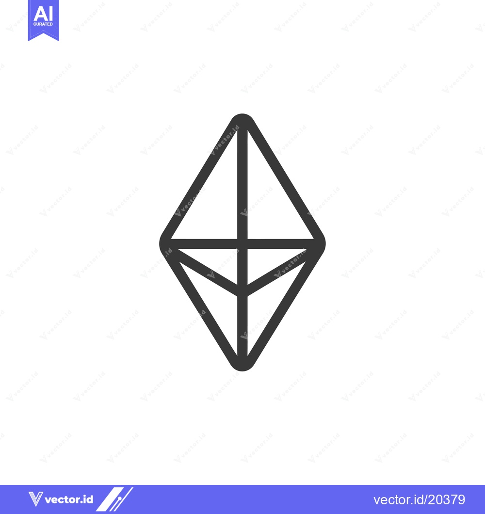 Premium Vector dari A stylized diamond-shaped geometric symbol with multiple lines