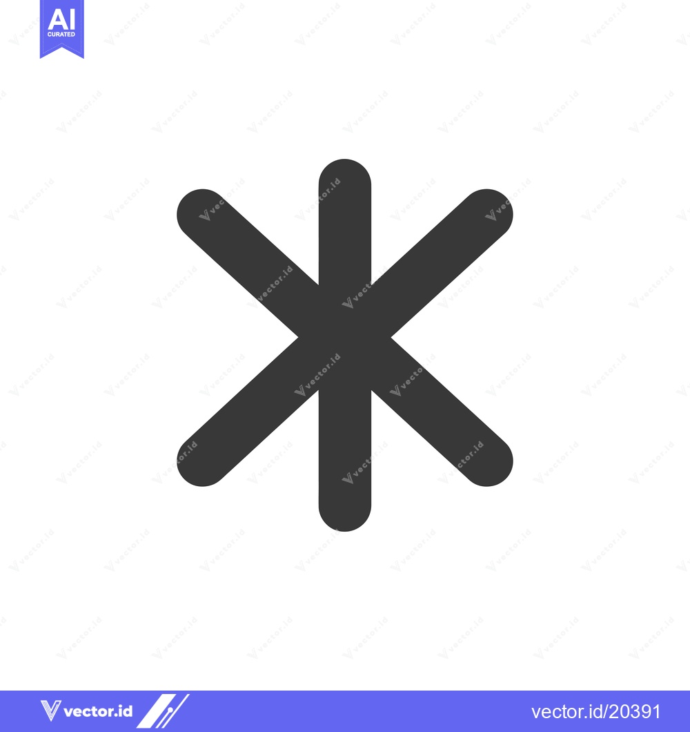 Premium Vector of A stylized gray snowflake icon