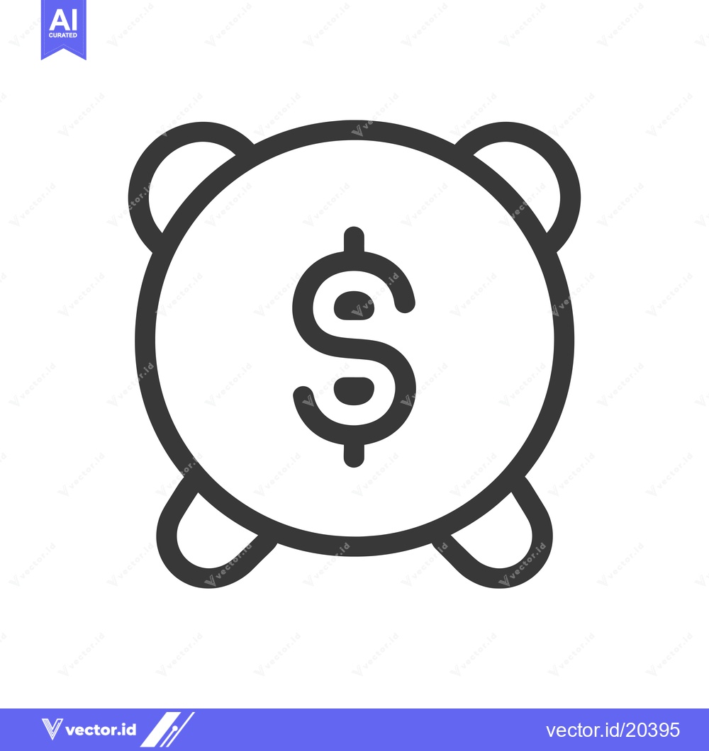 Premium Vector dari A Stylized Icon Depicting a Dollar Sign Inside a Circle with Four Appe