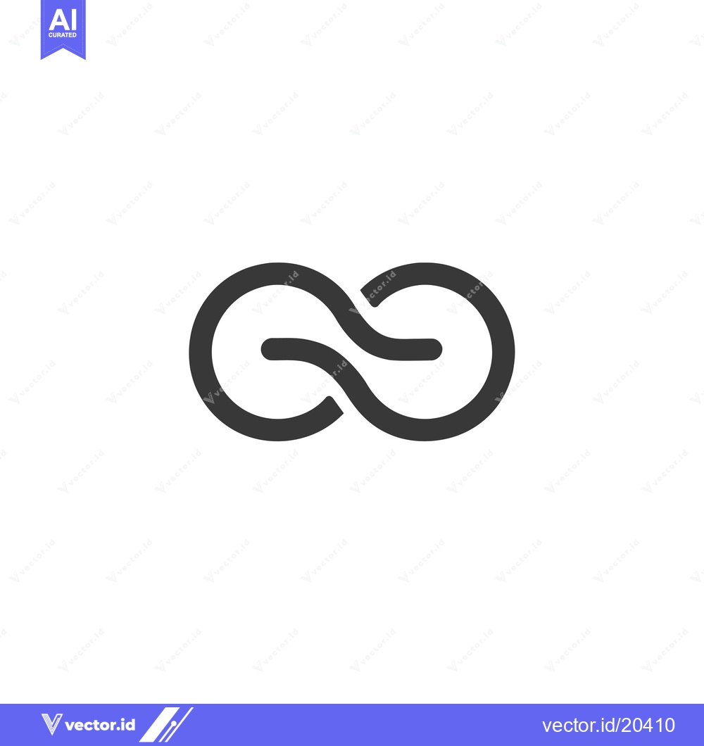 Premium Vector of A Stylized Infinity Symbol in Black on a White Background