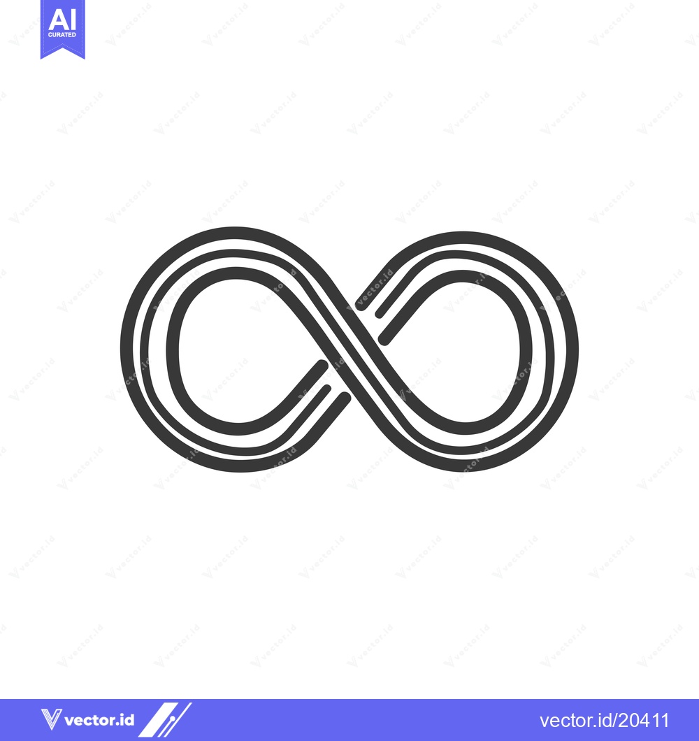 Premium Vector of A Stylized Infinity Symbol with Multiple Lines
