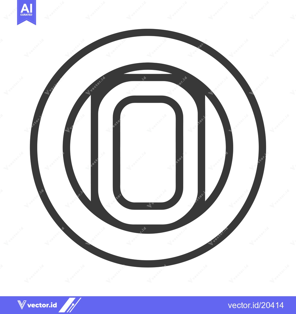 Premium Vector dari A stylized letter O with multiple concentric circles