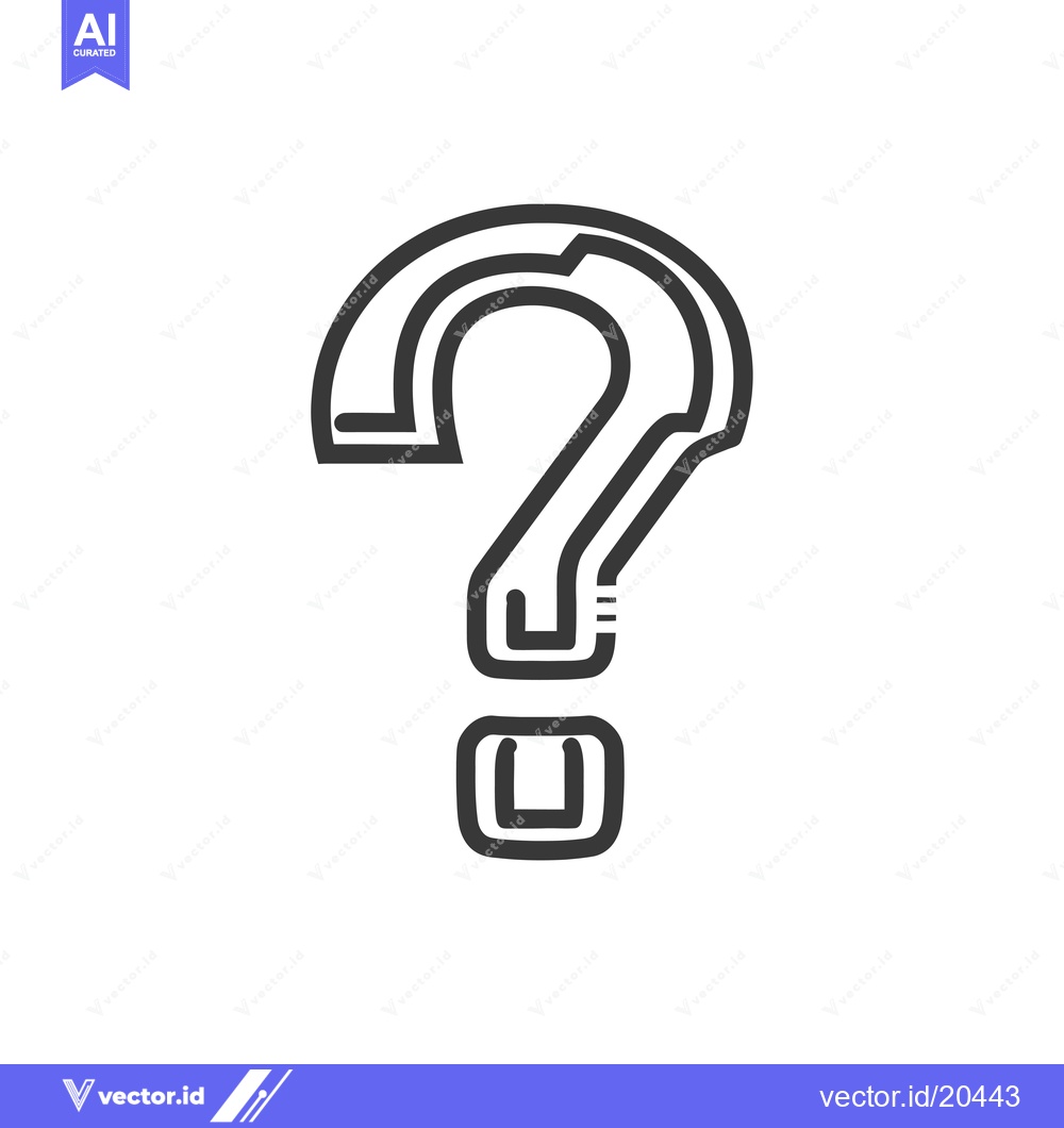 Premium Vector dari A Stylized Question Mark with Geometric Lines