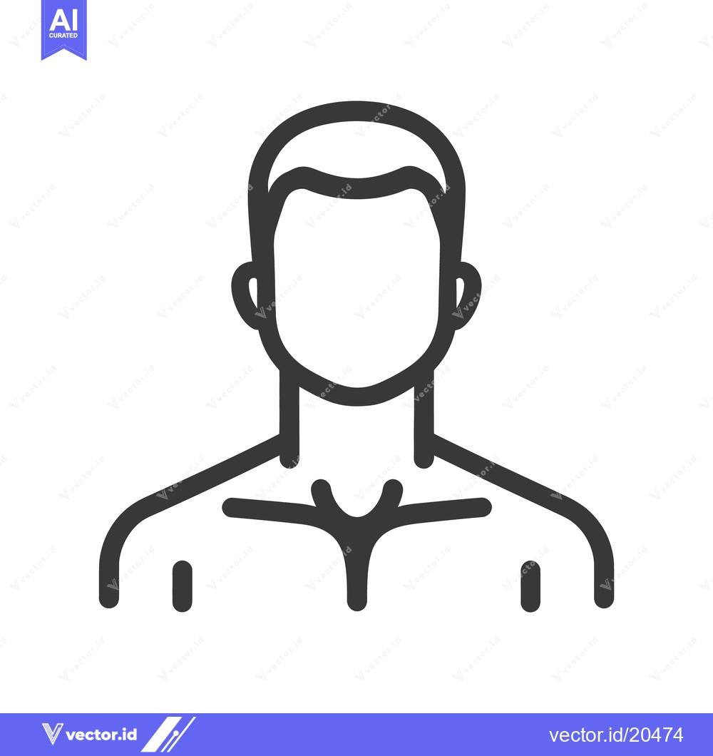 Premium Vector dari A simple illustrated outline of a person from the chest up