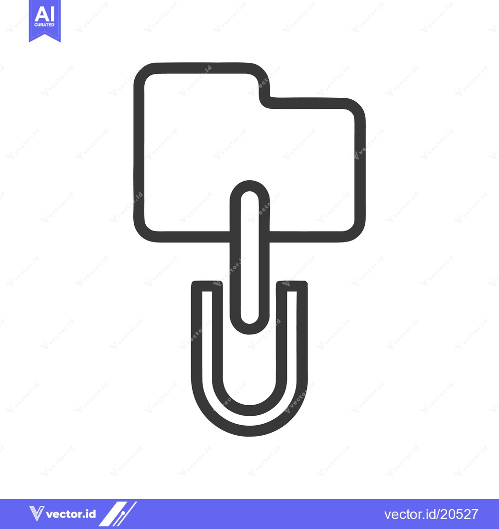 Premium Vector of Minimalist Folder Icon with U-Shaped Connector in Dark Gray