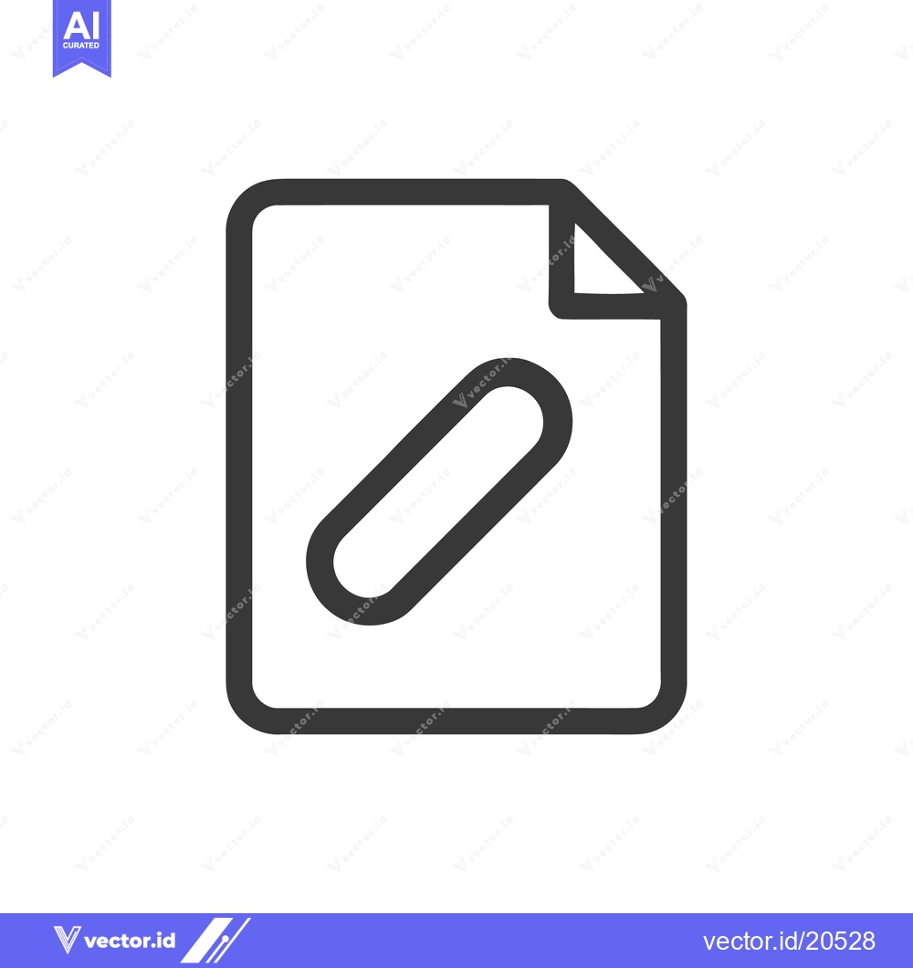 Premium Vector dari Edit Document Icon: Simple Line Art with Rounded Rectangle