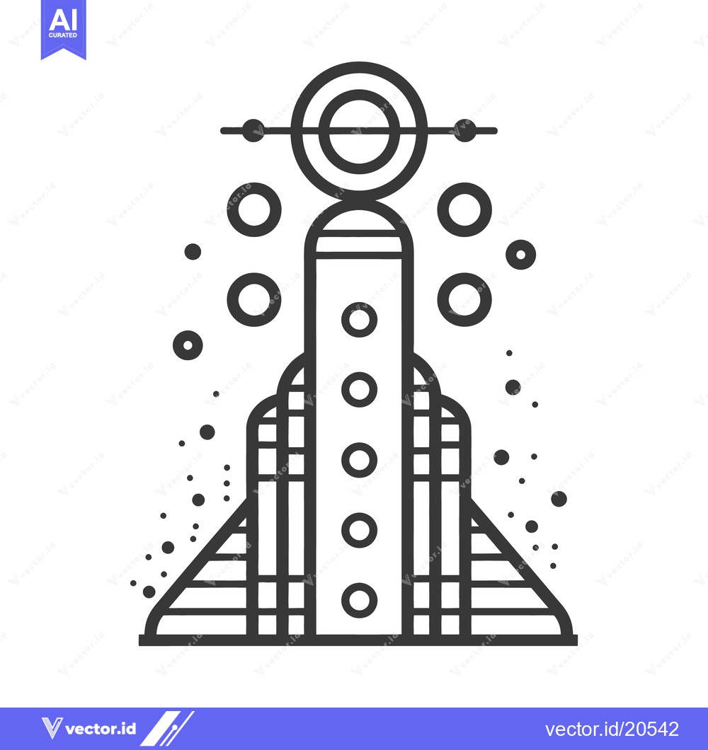 Premium Vector dari Abstract black and white artwork depicting an architectural concept