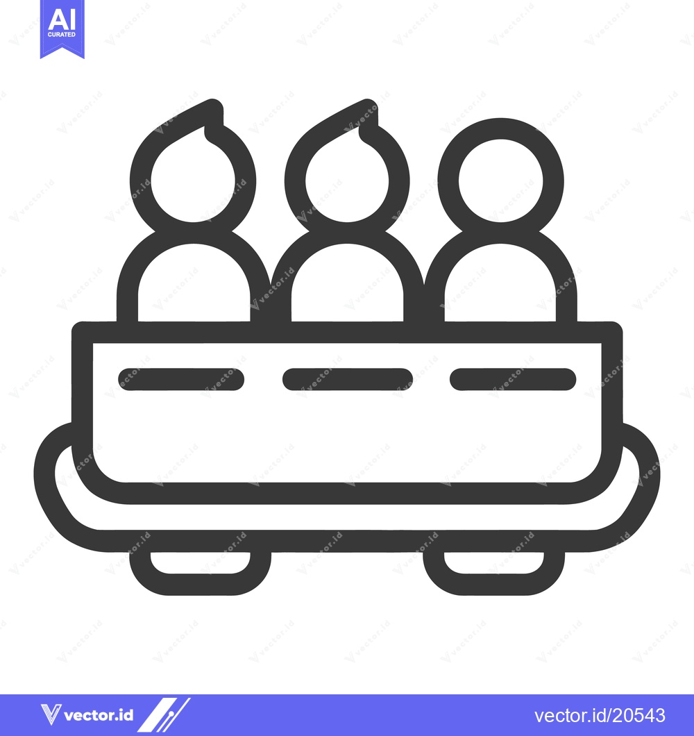Premium Vector of Three People Sitting Together Aboard A Cart On Tracks
