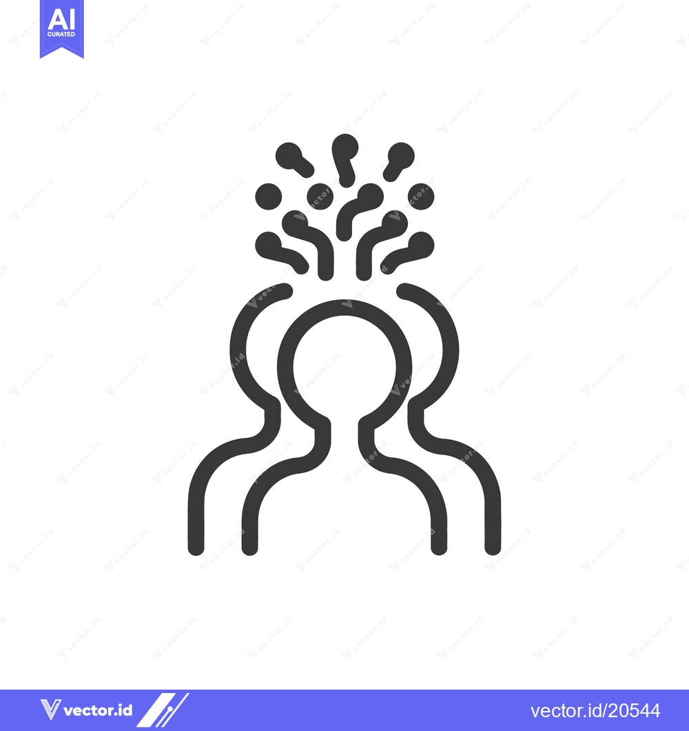 Premium Vector dari Symbolic representation of a group experiencing shared abstract though