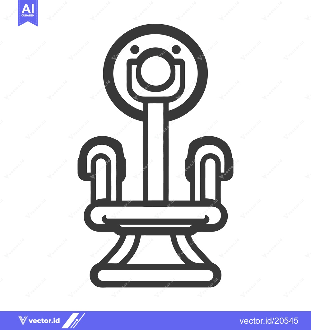 Premium Vector dari An illustrated drawing of a barber shop chair and headrest