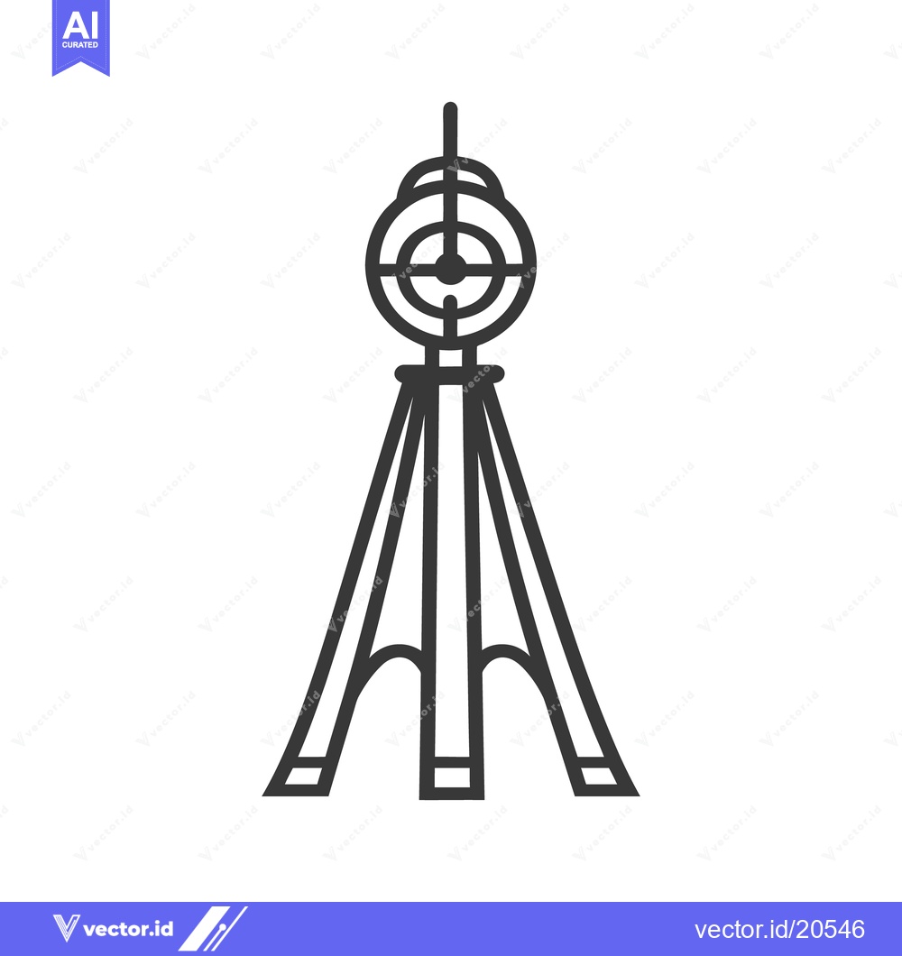 Premium Vector dari A stylized black and white drawing of a targeting apparatus