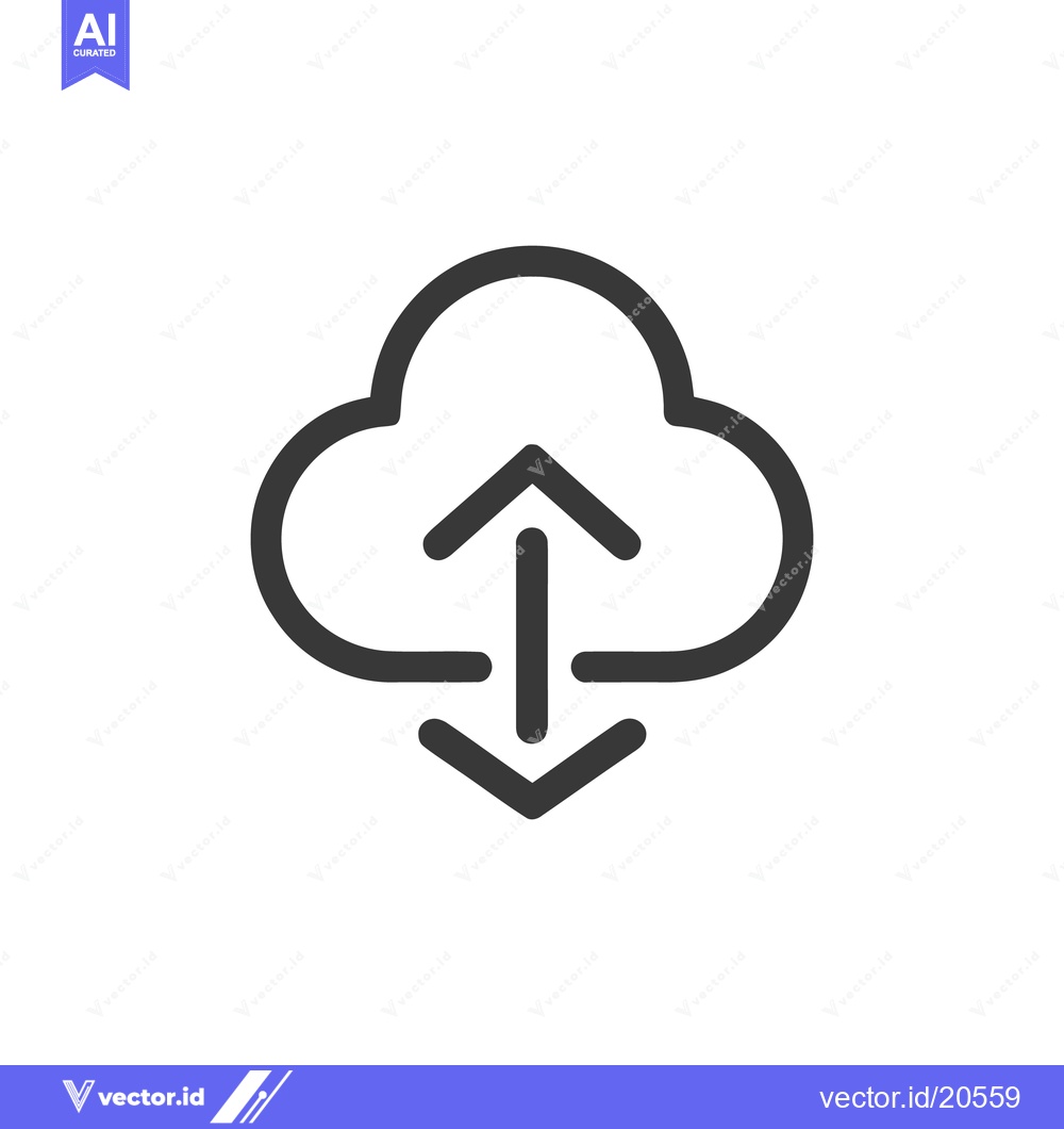 Premium Vector dari Cloud Upload and Download Icon, Data Transfer Symbol, Vector Illustrat