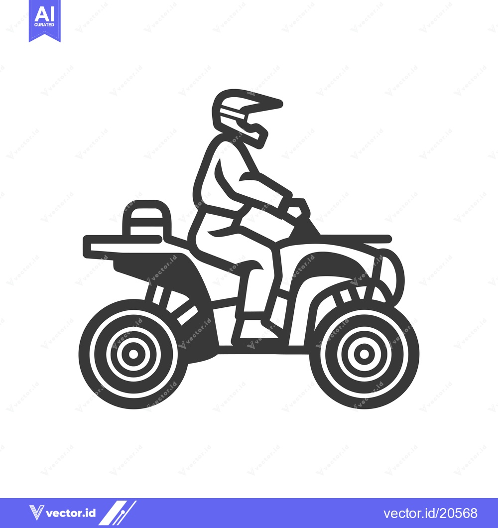 Premium Vector of ATV Rider Wearing Helmet and Gear