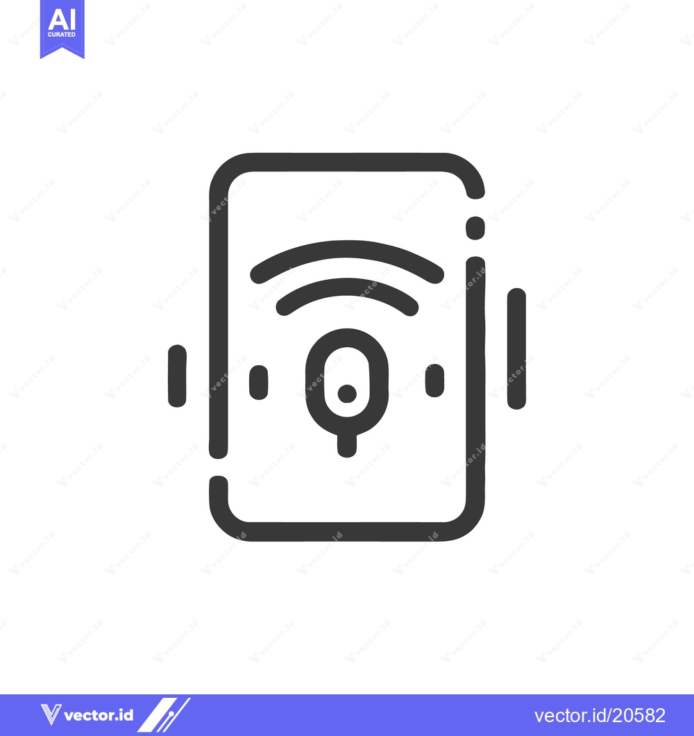 Premium Vector dari Podcast Recording Icon: Microphone with Sound Waves in Minimalist Styl