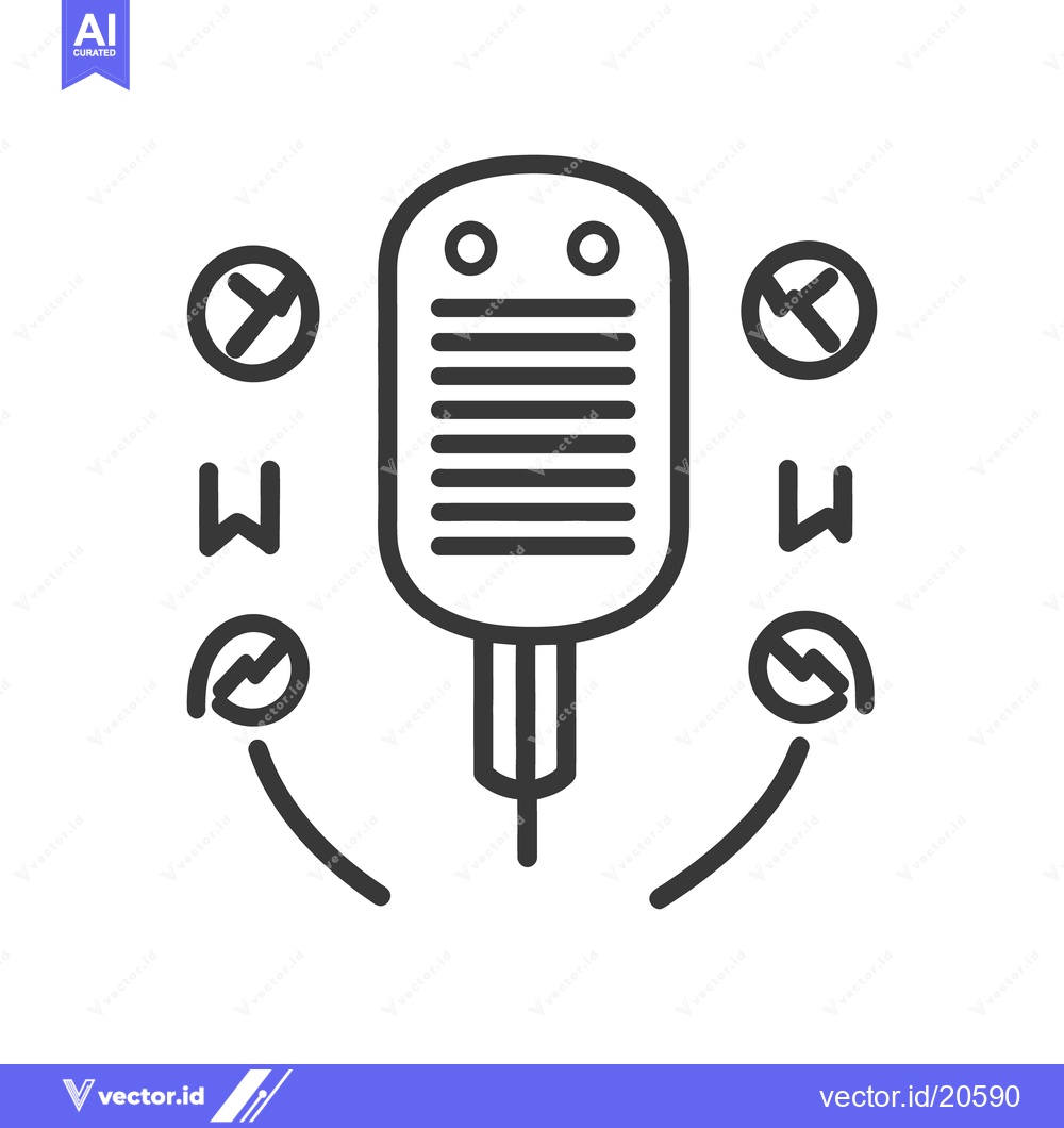 Premium Vector of A minimalist outline depicting studio recording equipment and symbols