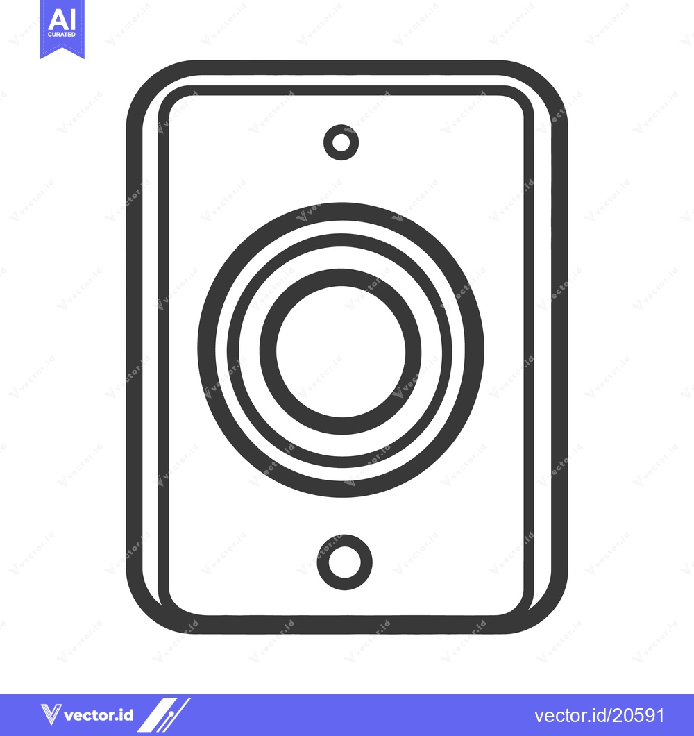 Premium Vector dari A modern black and white graphic illustration of a speaker system