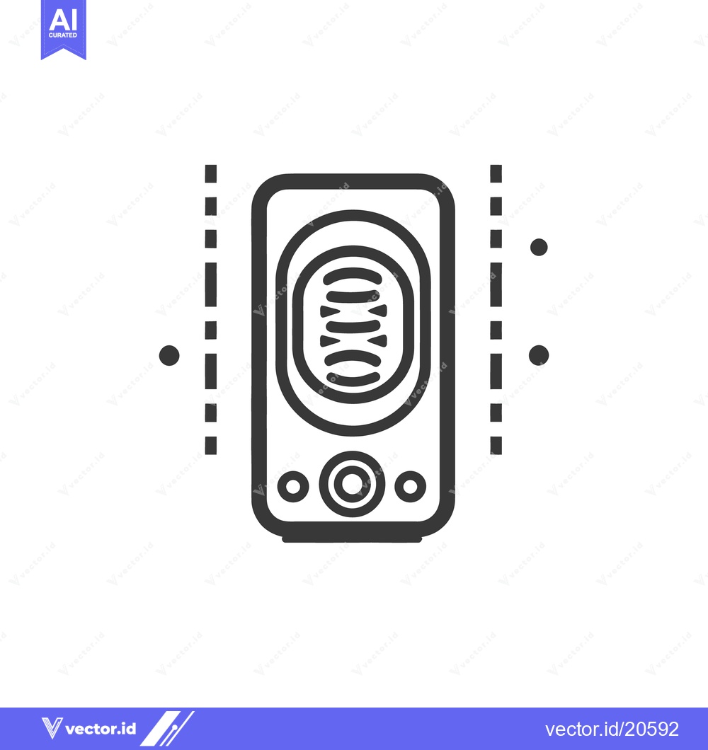 Premium Vector of A minimalist black and white illustration of a speaker device