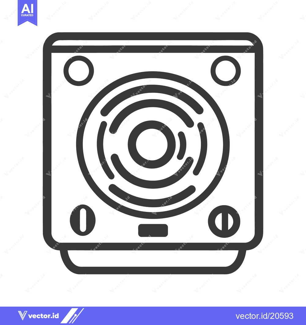 Premium Vector of A simple illustration of a square electric cooking appliance