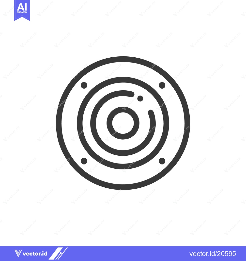 Premium Vector dari Concentric Circles with Dots: Minimalist Black and White Design Elemen