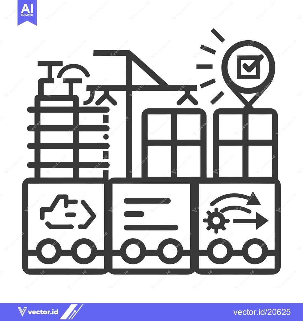 Premium Vector dari Automated Factory Production Line with Quality Control and Continuous