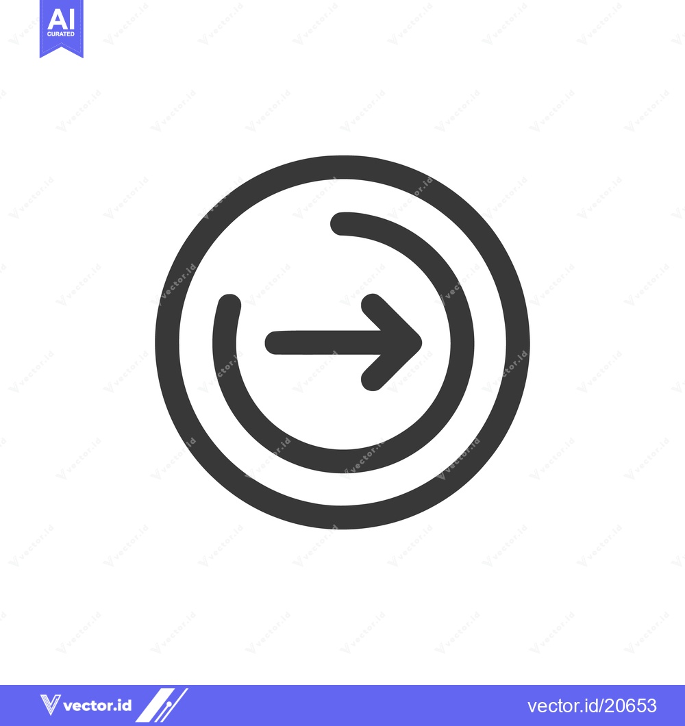 Premium Vector dari Circular Arrow Icon: Rotation, Direction, and Flow in Simple Graphic D