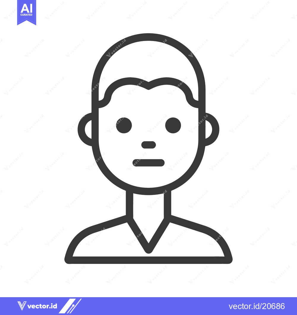 Premium Vector of Simple black and white line drawing of a person