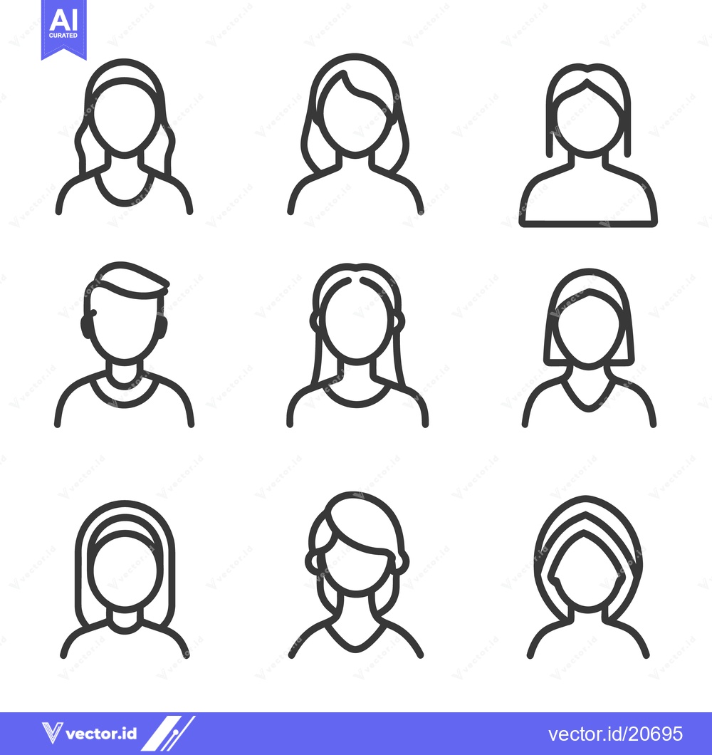 Premium Vector of Simplified graphical representations of diverse people depicted with s