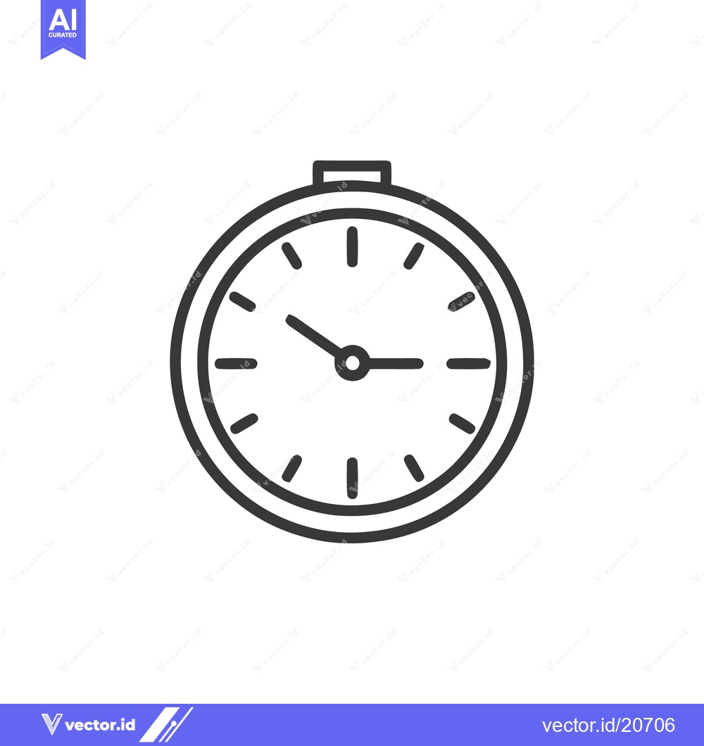 Premium Vector dari Minimalist Stopwatch Icon: Precise Timekeeping in Simple Design