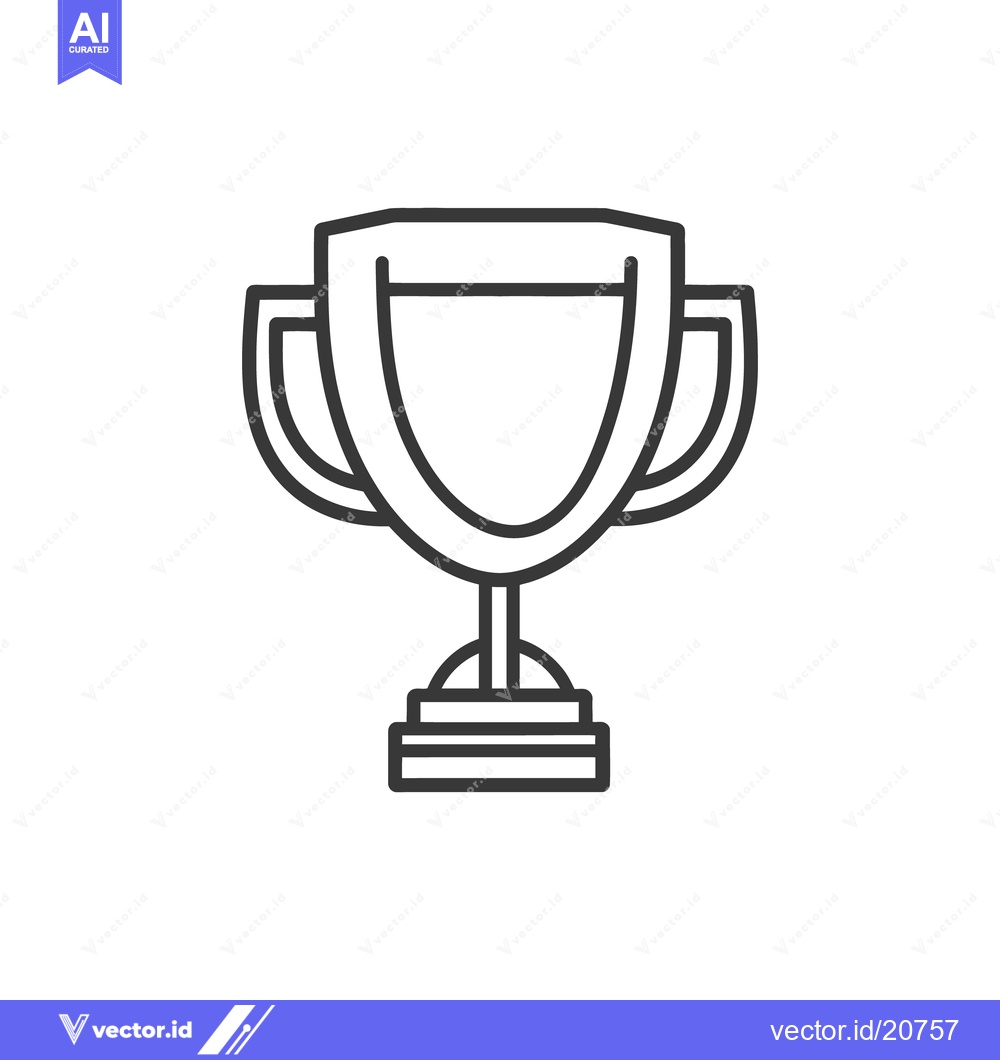 Premium Vector of A simple graphic depiction of a trophy award icon