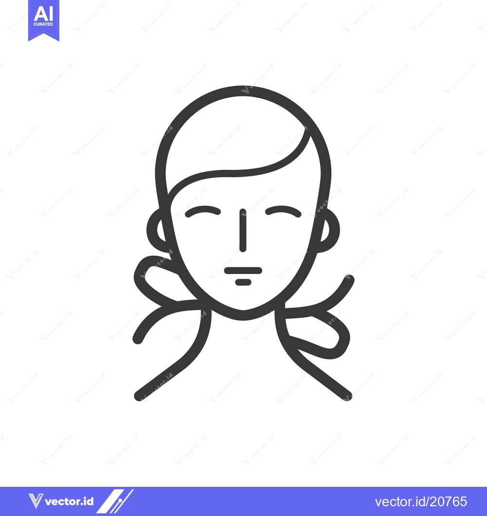 Premium Vector of A simple black and white line illustration of a person
