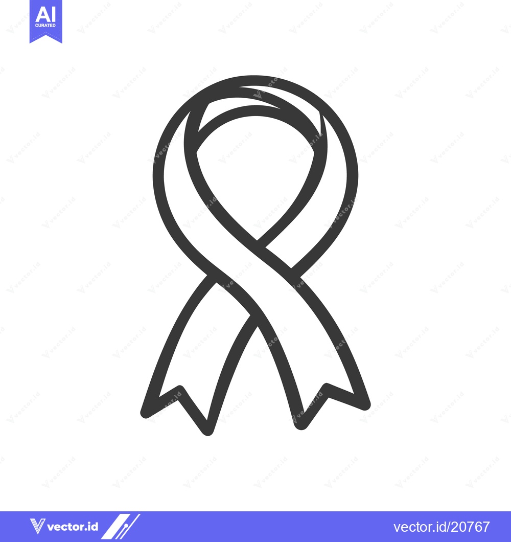 Premium Vector of A Simple Illustration Showing A Decorative Loop Ribbon Icon