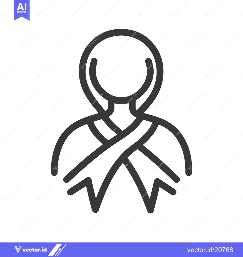 Premium Vector dari A simple line drawing depicts a person with a safety harness