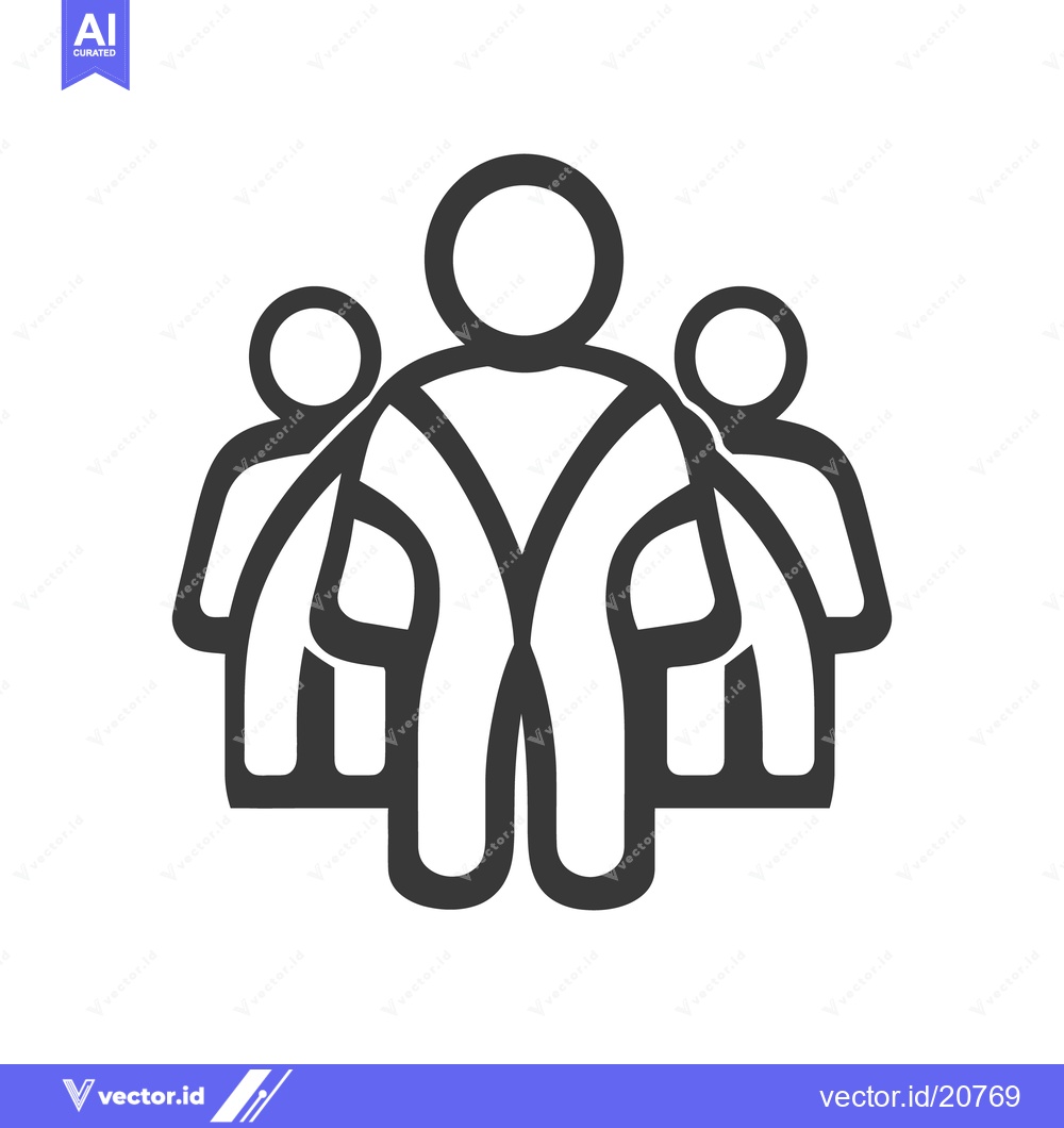 Premium Vector dari A simple icon depicting a group of three individuals together