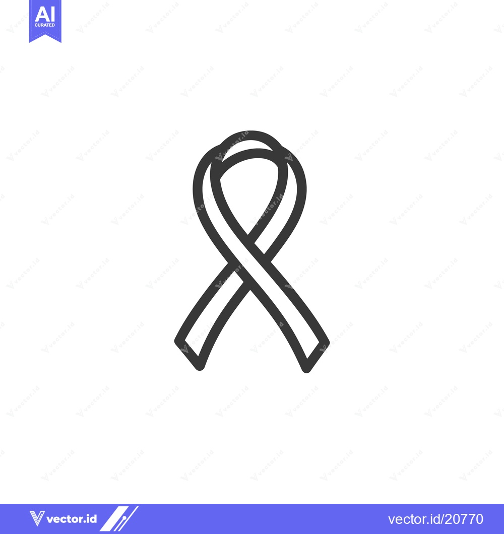 Premium Vector dari A simple linear black ribbon displayed against a white background