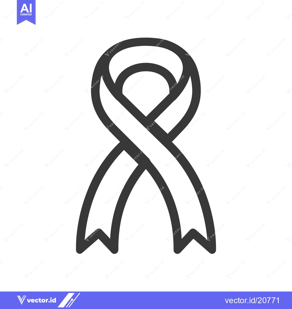 Premium Vector dari A simple monochrome ribbon designed for an awareness campaign