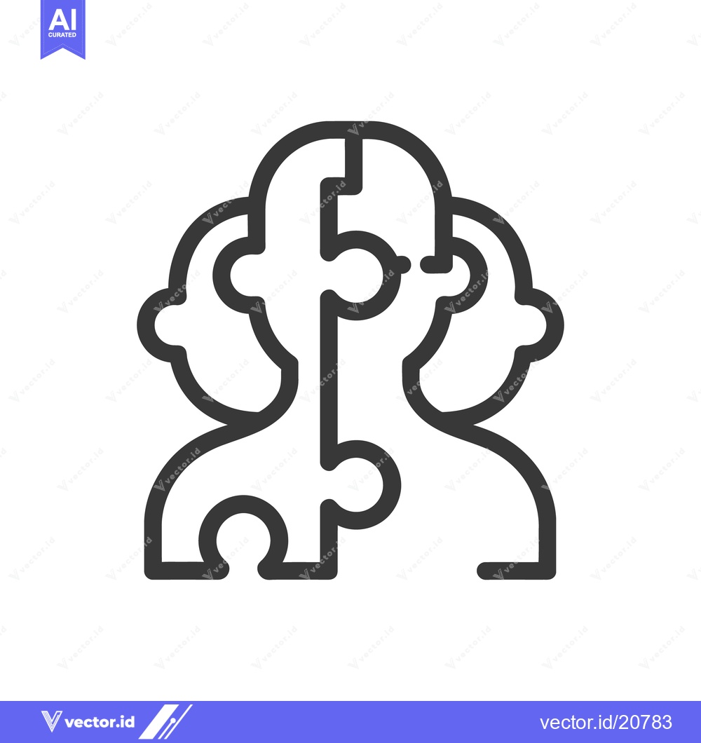 Premium Vector of A schematic depiction of people connected as a puzzle