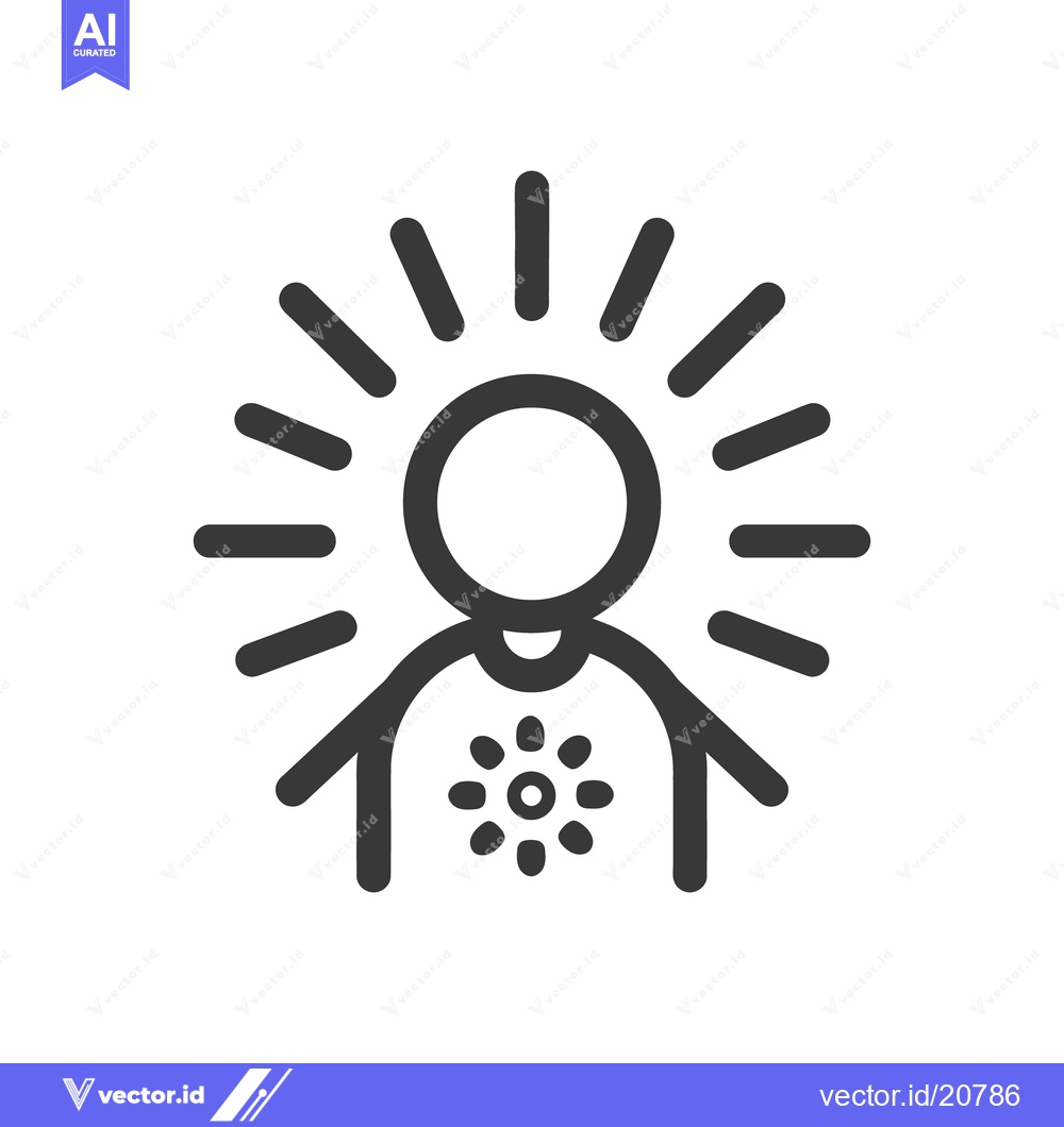 Premium Vector of A person displaying radiating energy and inner positive feelings