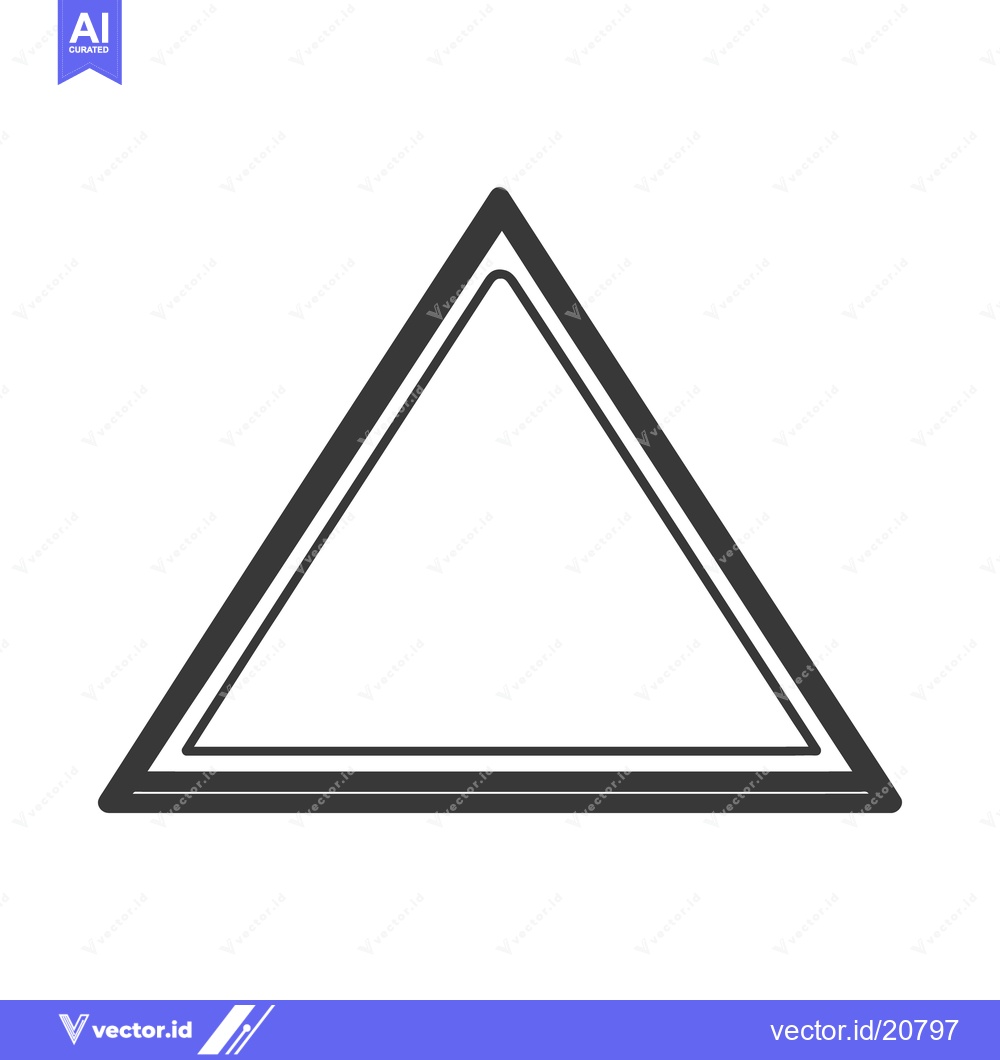 Premium Vector dari A simple illustration featuring a dark lined triangle shape