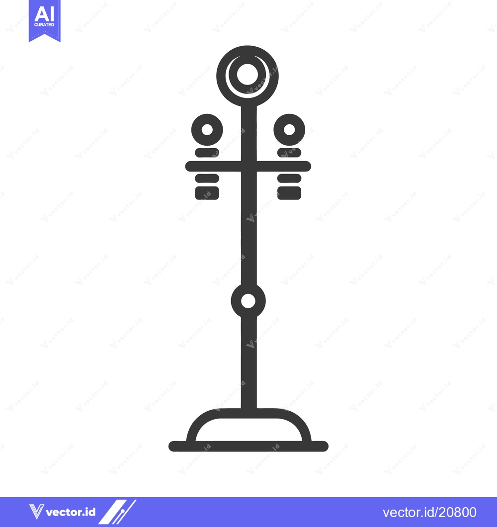Premium Vector dari A simple black and white illustration of a utility pole