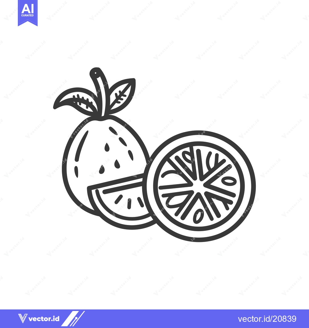 Premium Vector dari A Whole Lemon, a Slice, and a Leaf