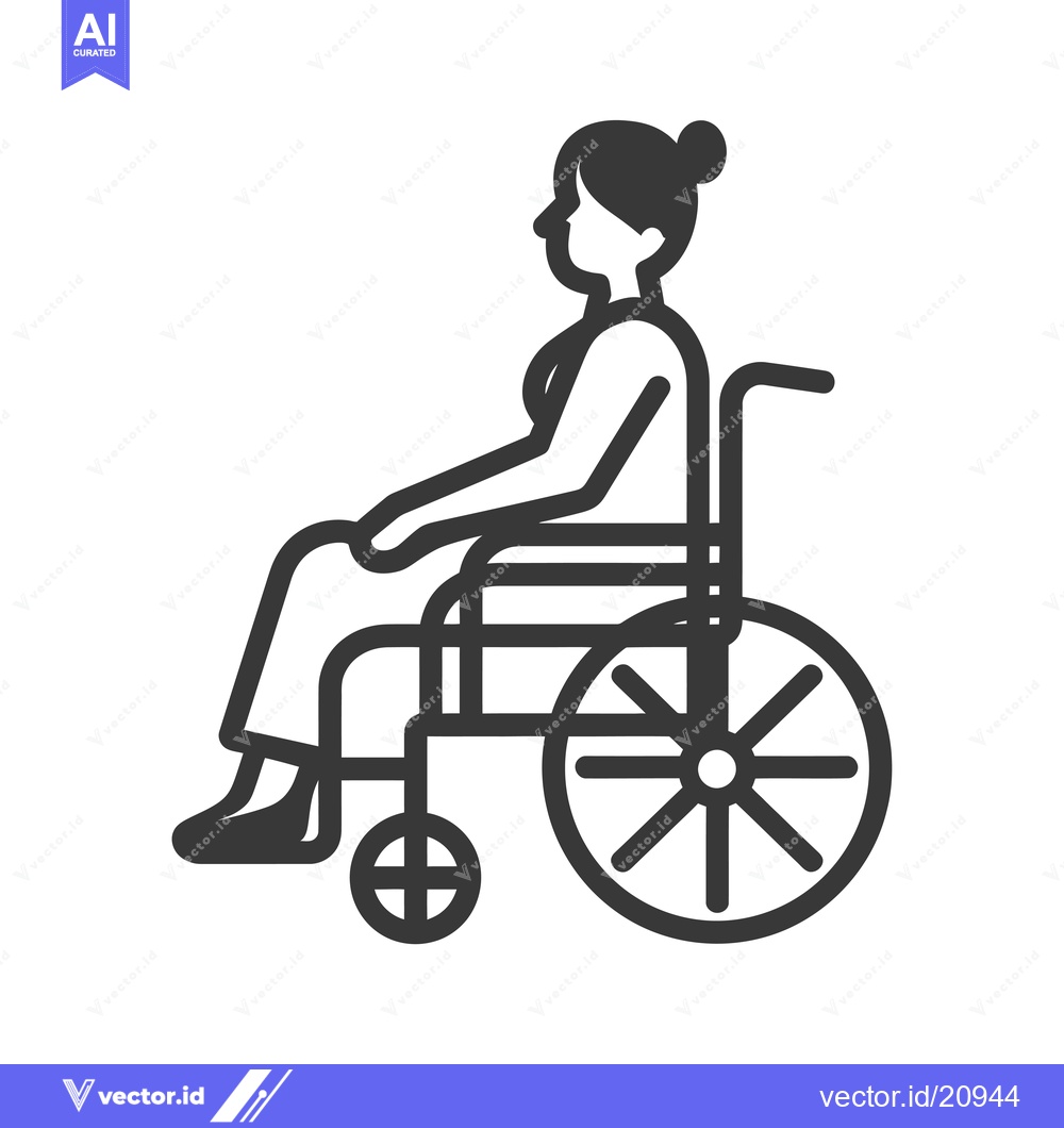 Premium Vector dari A Woman Sitting in a Wheelchair