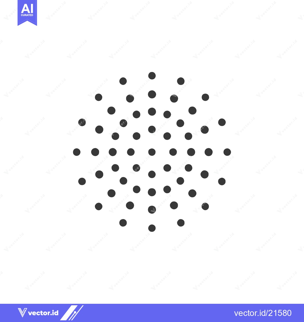 Premium Vector dari Geometric Arrangement: Symmetrical Cluster of Dark Gray Dots on White