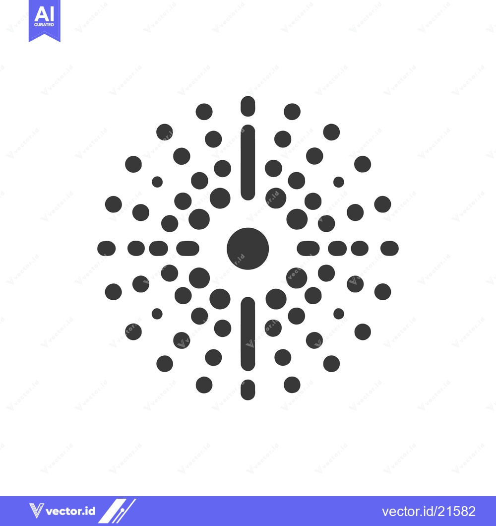 Premium Vector dari Abstract Circular Dot Pattern: Symmetrical Radiating Design in Gray