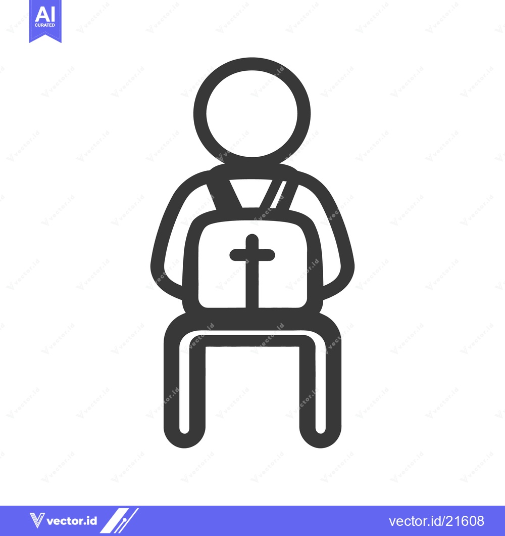 Premium Vector dari A simple outlined figure of a person sitting in a chair