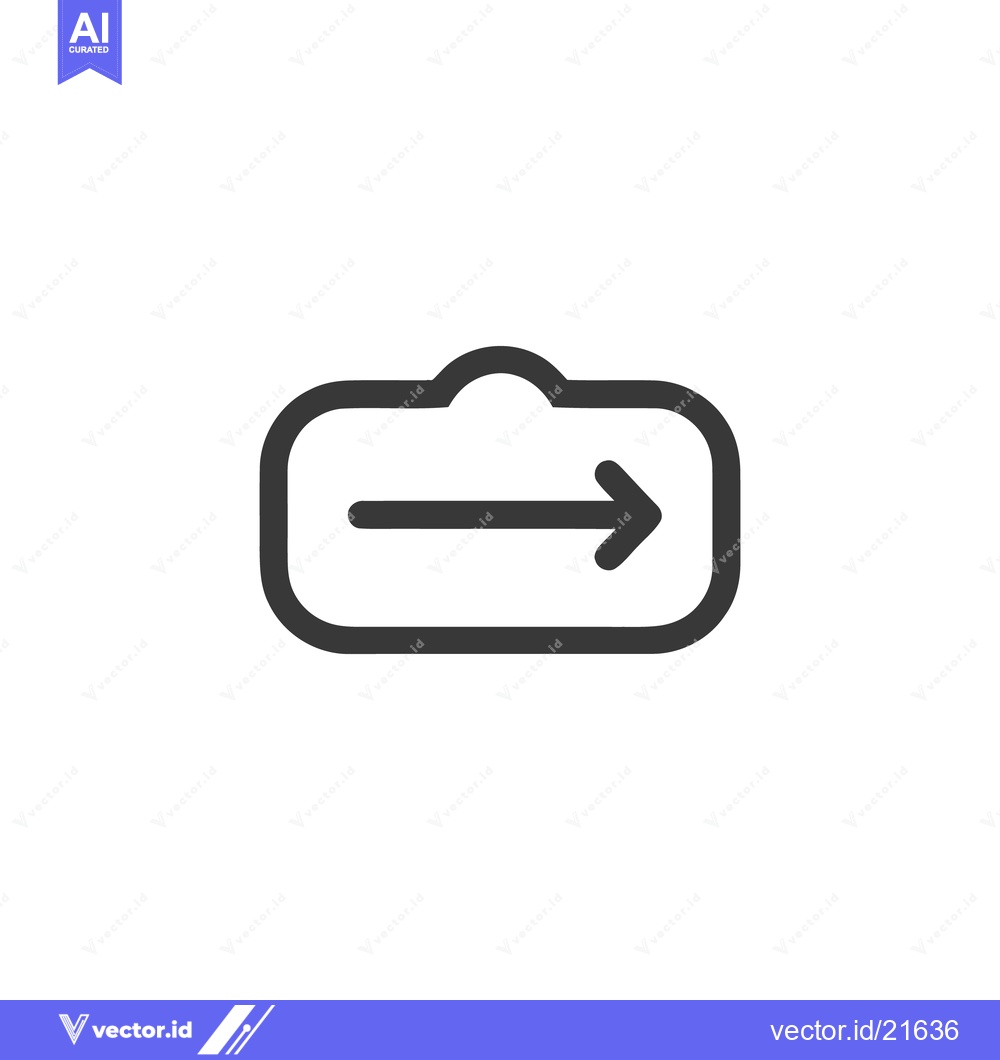 Premium Vector dari Send Icon: Bold Outline Arrow in Rounded Rectangle, Minimalist Design