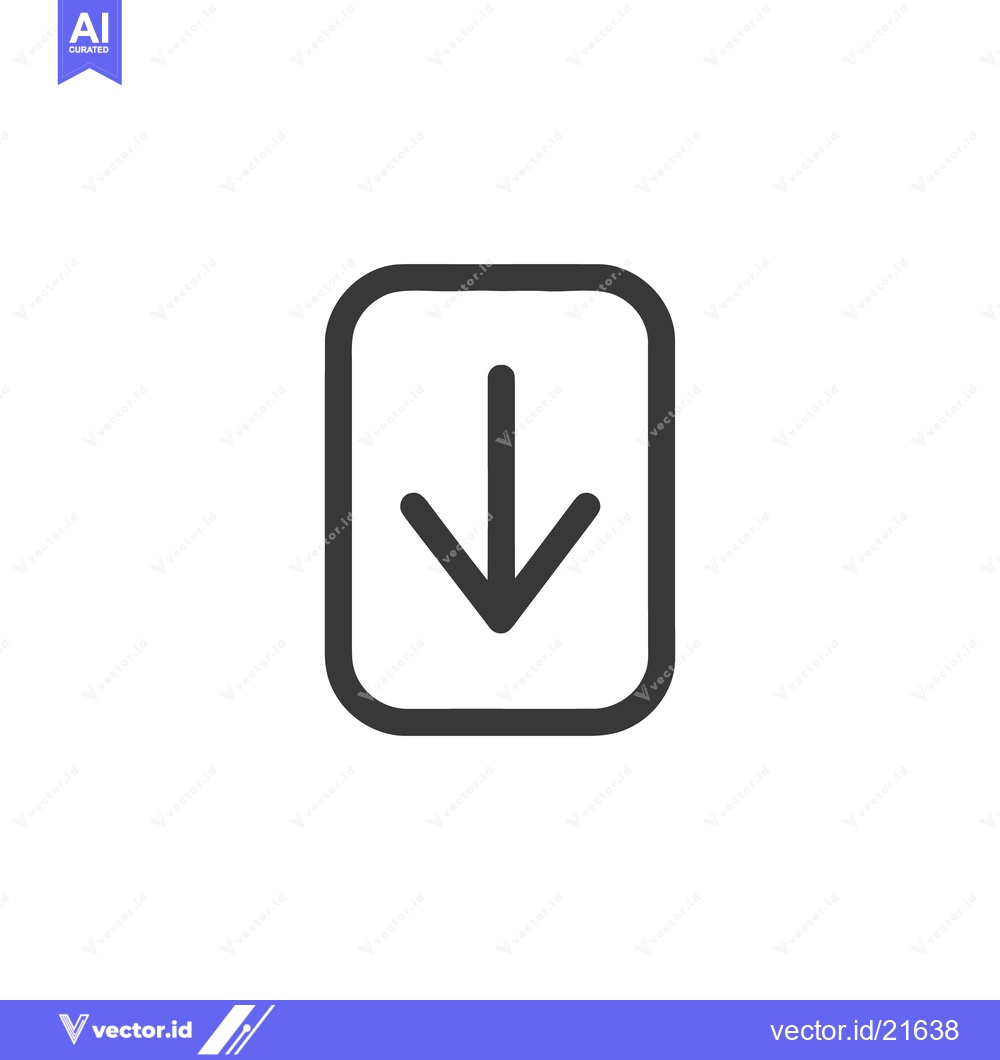 Premium Vector dari Simple Dark Gray Download Icon in Rounded Square on White Background