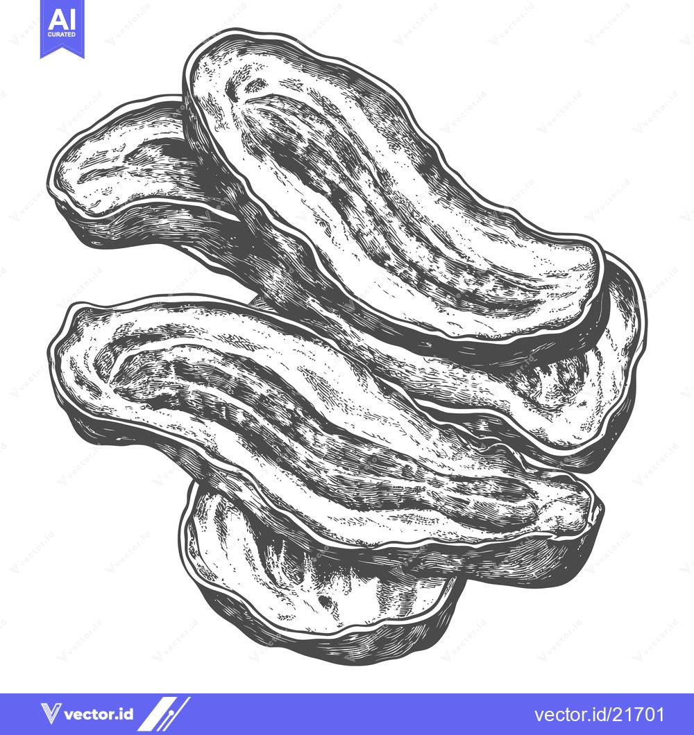 Premium Vector dari Sliced vegetables rendered showing their texture and appearance