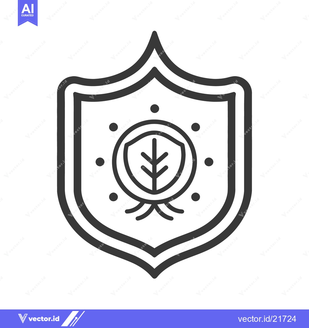Premium Vector dari Shield symbol with leaf illustration representing environmental protec
